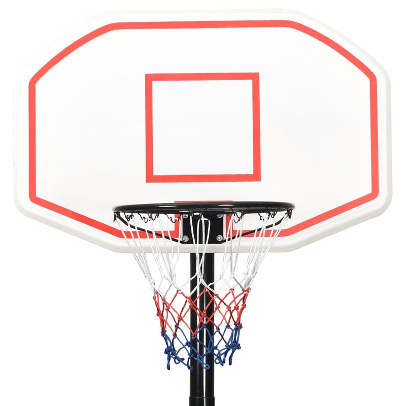 Basketballstativ hvit 258-363 cm polyeten