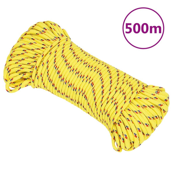 Båttau gul 4 mm 500 m polypropylen