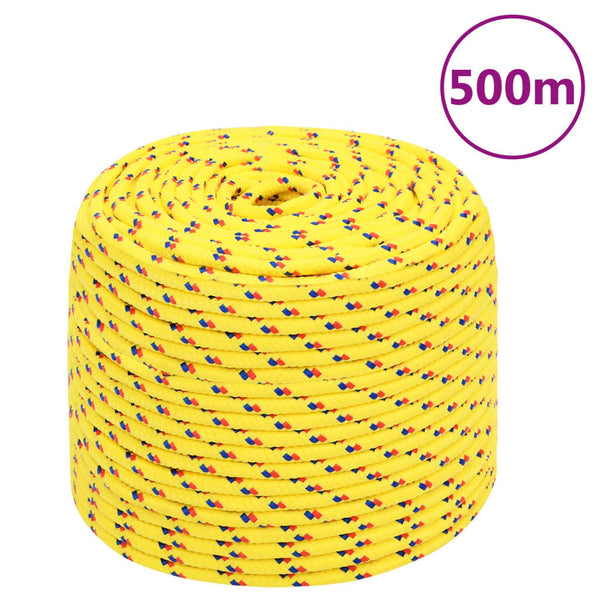 Båttau gul 10 mm 500 m polypropylen