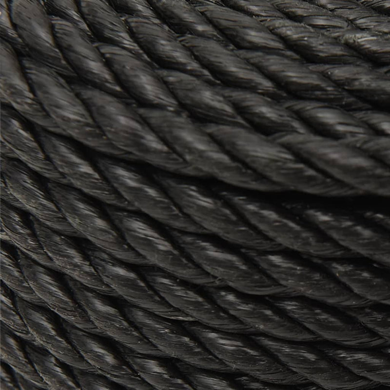 Arbeidstau svart 10 mm 50 m polypropylen
