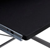 Databord hjørne svart 132x112x99 cm konstruert tre
