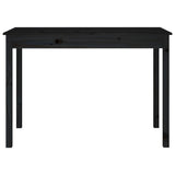 Spisebord svart 110x55x75 cm heltre furu
