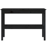 Konsollbord svart 110x40x75 cm heltre furu