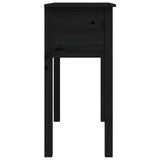Konsollbord svart 70x35x75 cm heltre furu