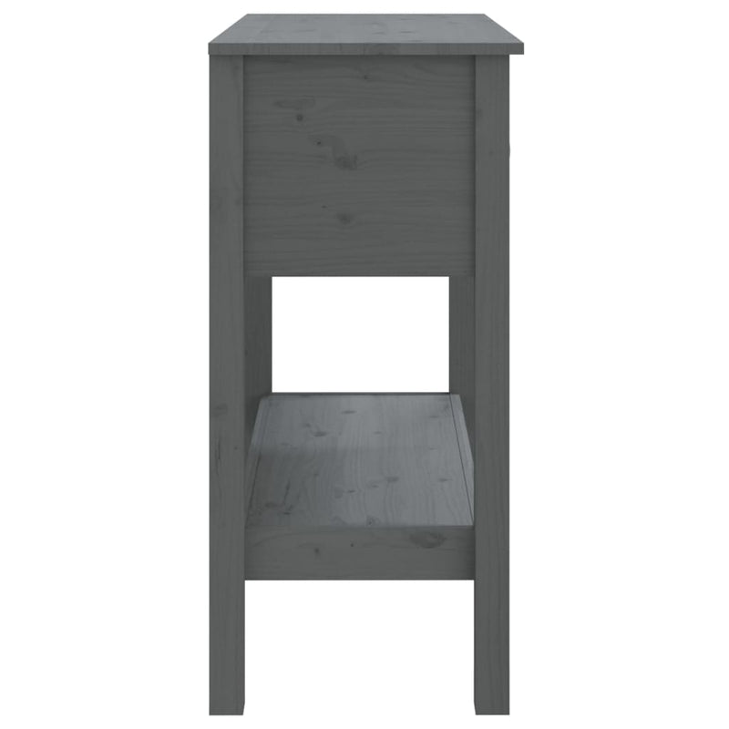 Konsollbord grå 75x35x75 cm heltre furu