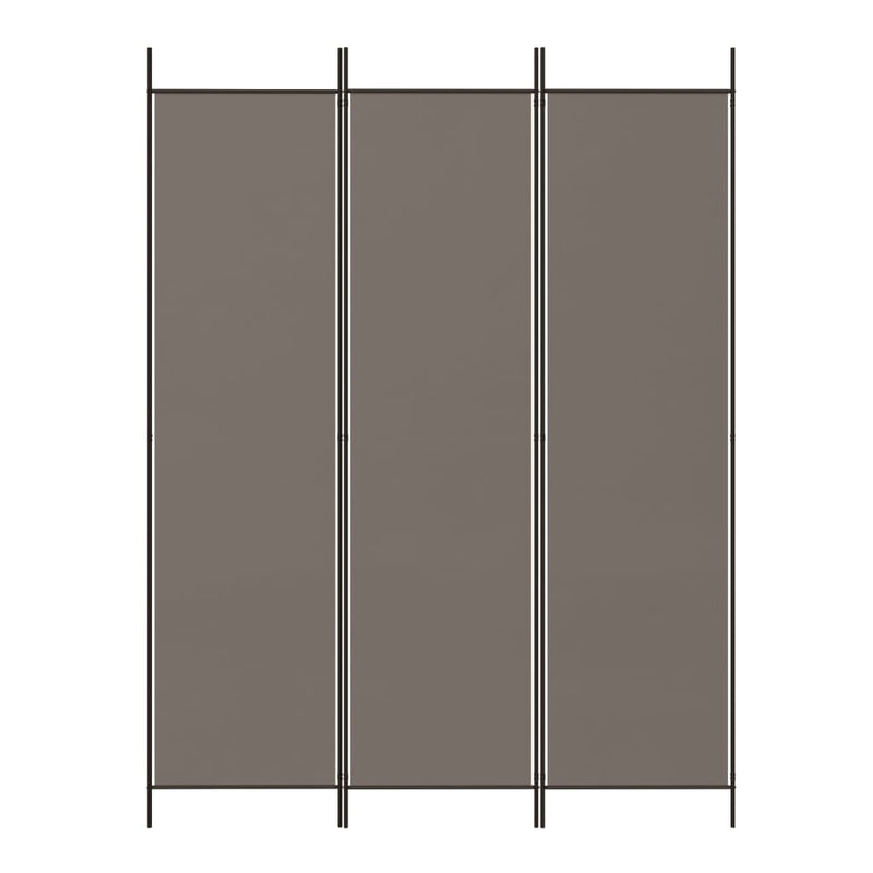 Romdeler 3 paneler antrasitt 150x200 cm stoff