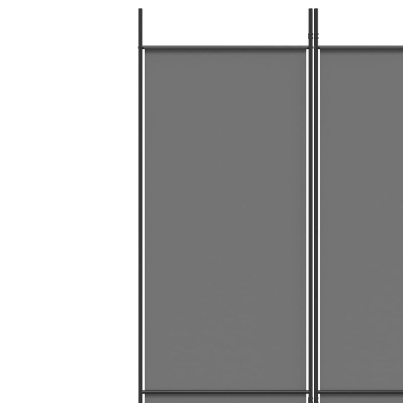 Romdeler 3 paneler antrasitt 150x220 cm stoff