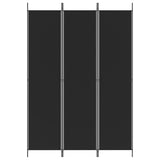 Romdeler 3 paneler svart 150x220 cm stoff