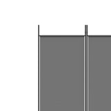 Romdeler med 5 paneler antrasitt 250x220 cm stoff