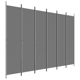 Romdeler med 6 paneler antrasitt 300x220 cm stoff