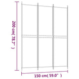 Romdeler 3 paneler brun 150x200 cm stoff