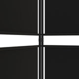 Romdeler 4 paneler svart 200x200 cm stoff