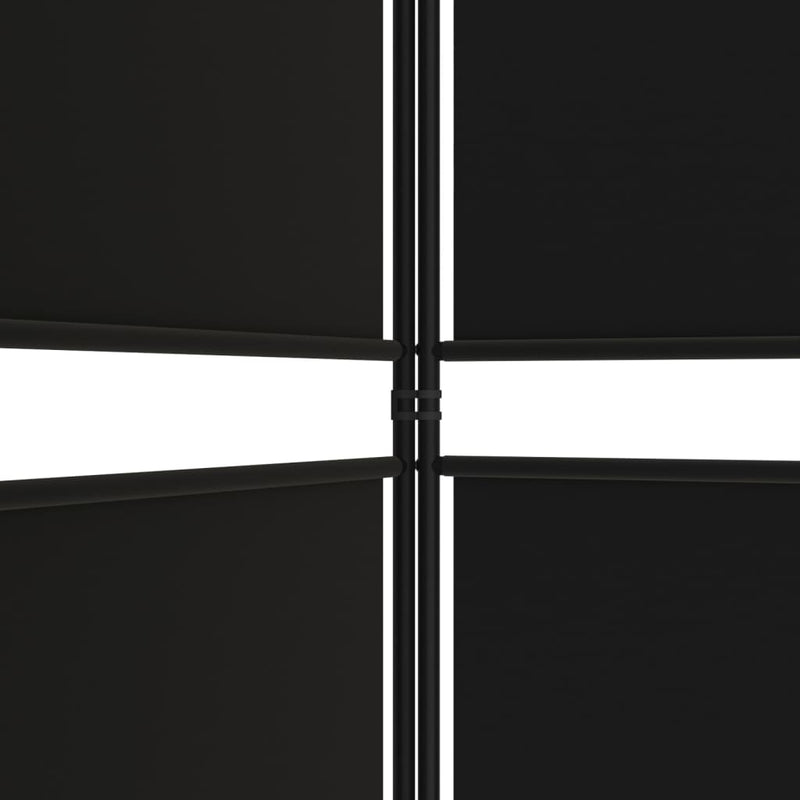 Romdeler 6 paneler svart 300x220 cm stoff