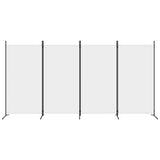Romdeler 4 paneler hvit 346x180 cm stoff