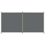 Romdeler med 2 paneler antrasitt 348x180 cm stoff