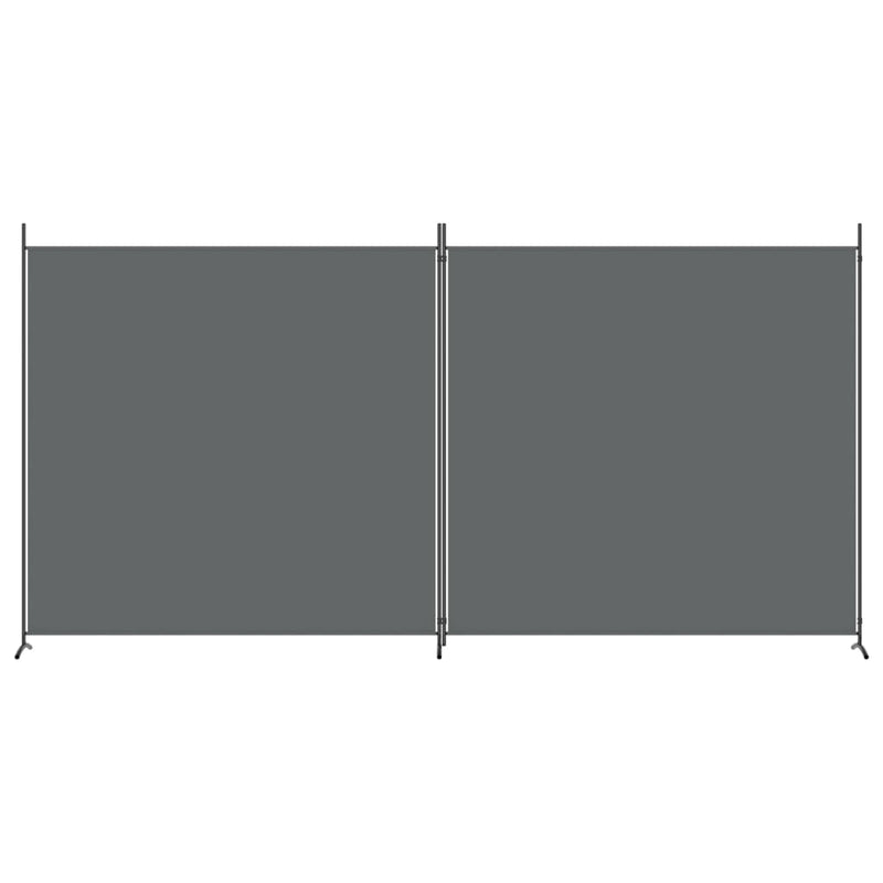 Romdeler med 2 paneler antrasitt 348x180 cm stoff
