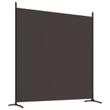 Romdeler med 4 paneler brun 698x180 cm stoff