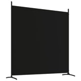 Romdeler 4 paneler svart 698x180 cm stoff