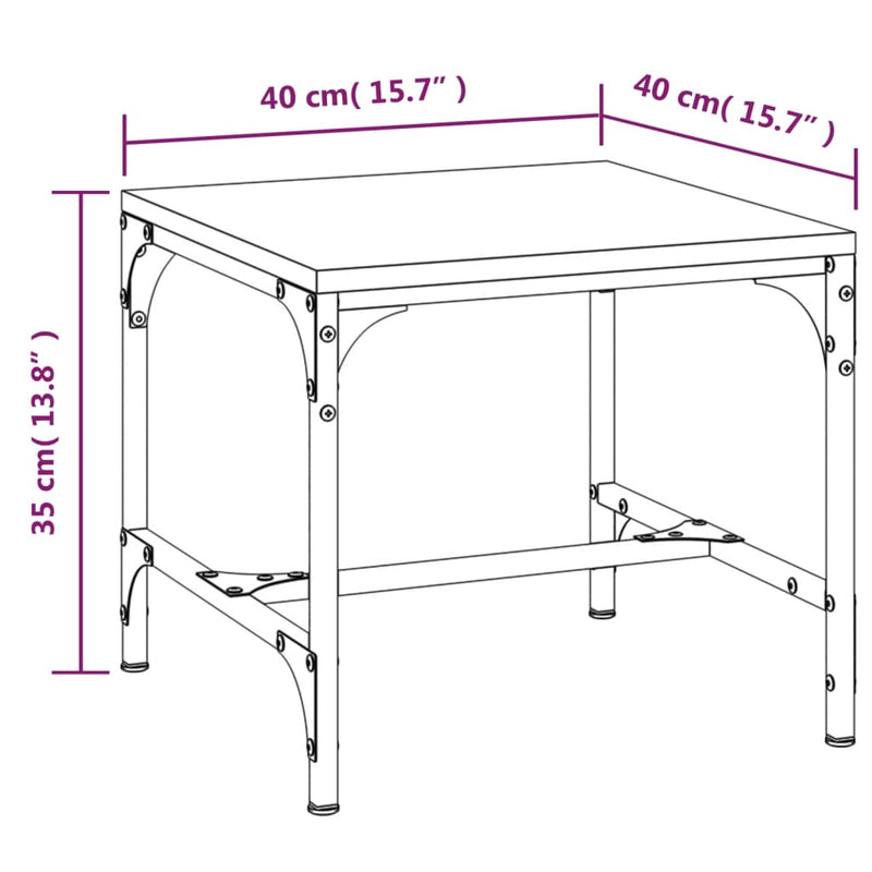 Sidebord sonoma eik 40x40x35 cm konstruert tre