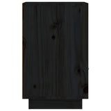 Nattbord 2 stk svart 40x34x55 cm heltre furu