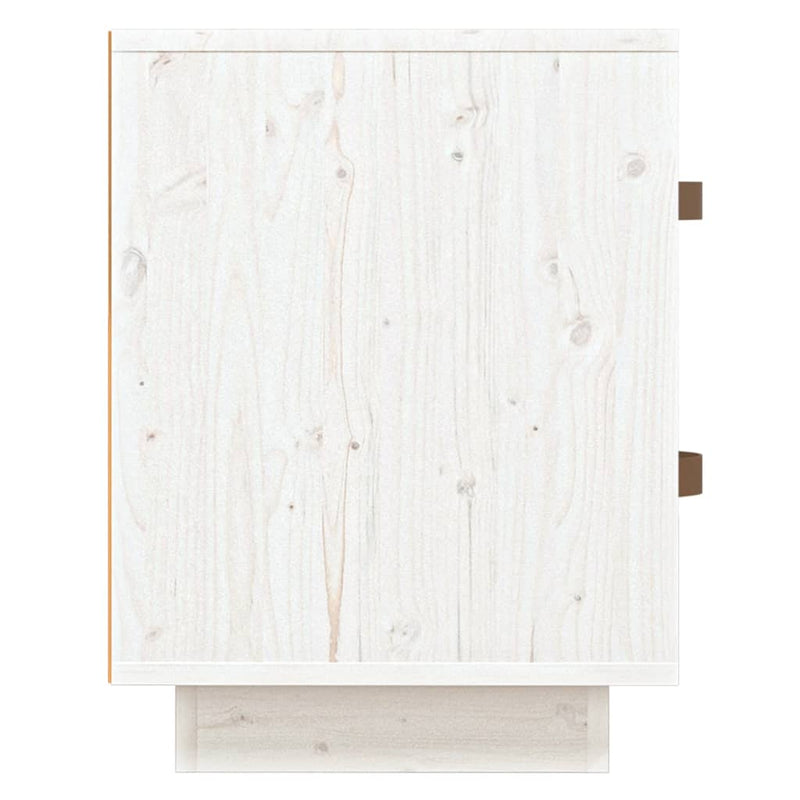 Nattbord hvit 40x34x45 cm heltre furu
