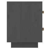 Nattbord grå 40x34x45 cm heltre furu