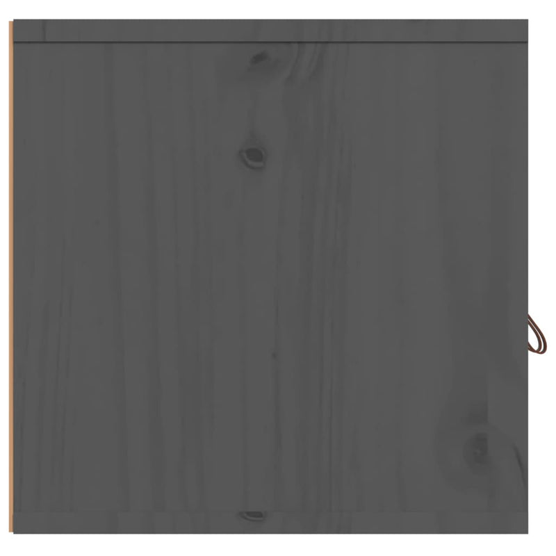 Veggskap 2 stk grå 80x30x30 cm heltre furu