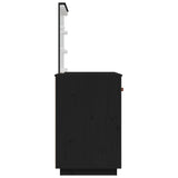 Sminkebord med LED svart 95x50x133,5 cm heltre furu