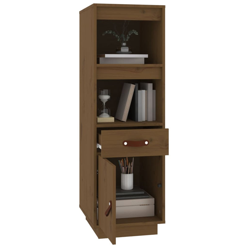 Highboard honningbrun 34x40x108,5 cm heltre furu