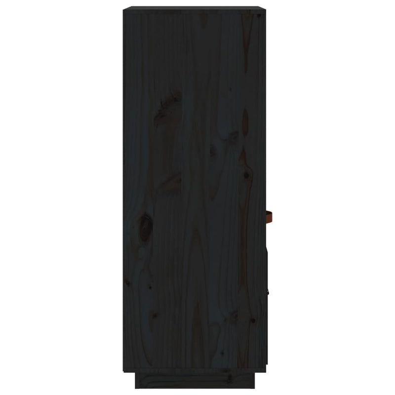 Highboard svart 34x40x108,5 cm heltre furu