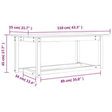 Salongbord honningbrun 110x55x45 cm heltre furu