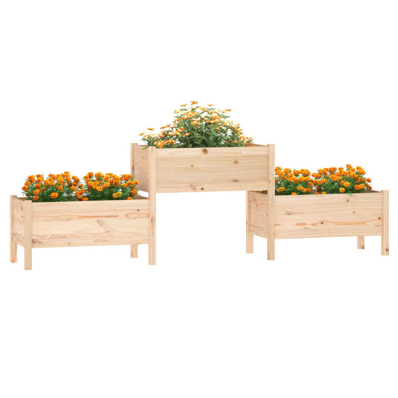 vidaXL Plantekasse 245,5x44x75cm heltre furu