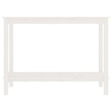 Konsollbord hvit 110x40x80 cm heltre furu