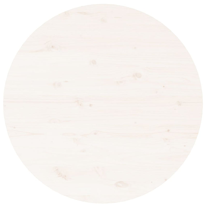 Salongbord hvit Ø 45x40 cm heltre furu