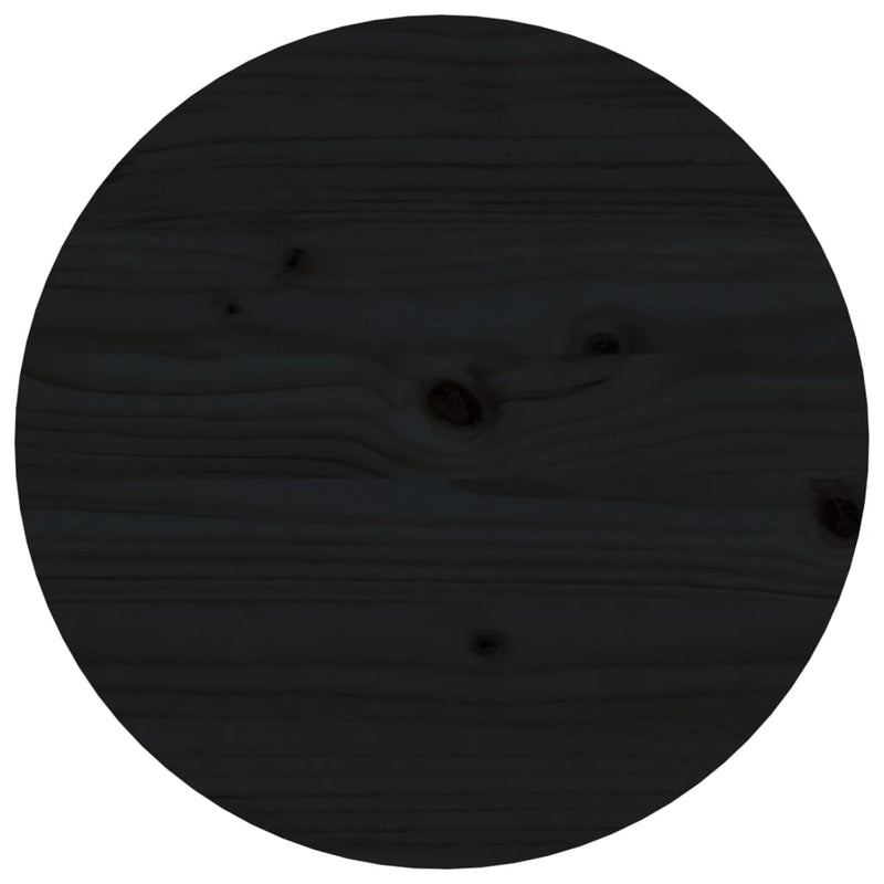 Salongbord svart Ø 55x60 cm heltre furu