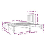 Uttrekkbar dagseng 2x(90x190) cm heltre furu