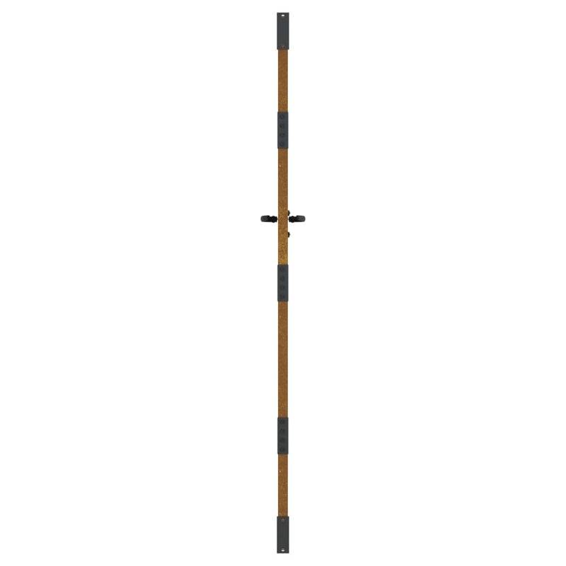Hageport 85x175 cm cortenstål bambusdesign
