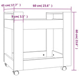 Tralle til skrivebord sonoma eik 60x45x60 cm konstruert tre