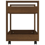 Tralle til skrivebord brun eik 60x45x60 cm konstruert tre