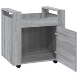 Tralle til skrivebord grå eik 60x45x60 cm konstruert tre