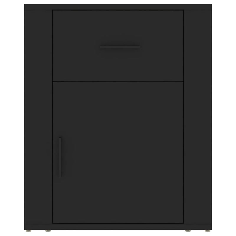 Nattbord svart 50x36x60 cm konstruert tre