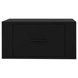 Veggmonterte nattbord 2 stk svart 50x36x25 cm