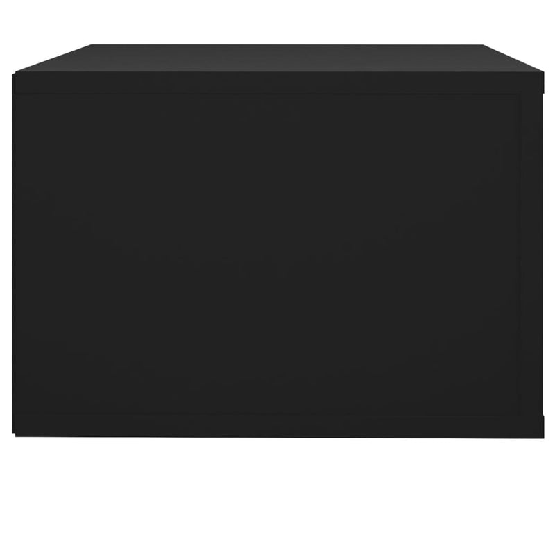 Veggmonterte nattbord 2 stk svart 50x36x25 cm