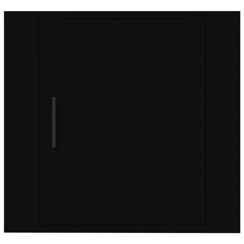 Veggmonterte nattbord 2 stk svart 50x30x47 cm