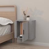 Veggmontert nattbord grå sonoma 50x30x47 cm