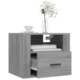 Veggmontert nattbord grå sonoma 50x36x40 cm