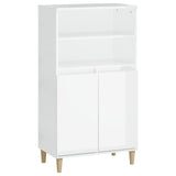 Highboard høyglans hvit 60x36x110 cm konstruert tre