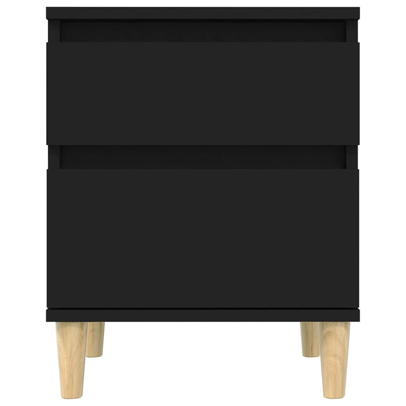 Nattbord svart 40x35x50 cm
