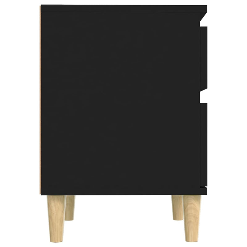 Nattbord svart 40x35x50 cm