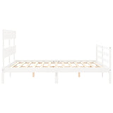 Sengeramme med hodegavl hvit 5FT King Size heltre